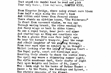 Old Hampton Wick poem - fascinating new information