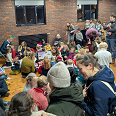 The children's story-telling starts