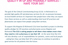 Local GP and Pharmacy consultation